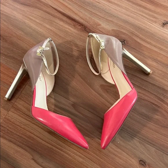 Nine West Women’s Pink Pointed-Toe Ankle-Strap Heels - Picture 4 of 8